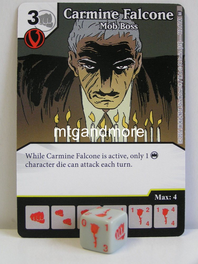 DC Dice Masters World's Finest Mob Boss #112 Carmine Falcone