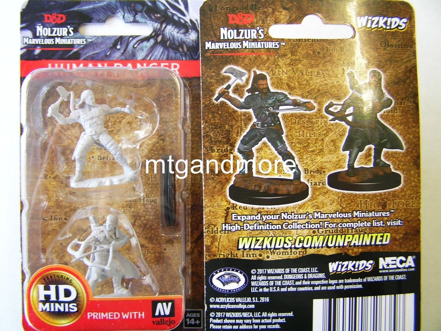 W1 Human Male Ranger WZK72635 Dungeons & Dragons Nolzur`s Unpainted Miniatures 