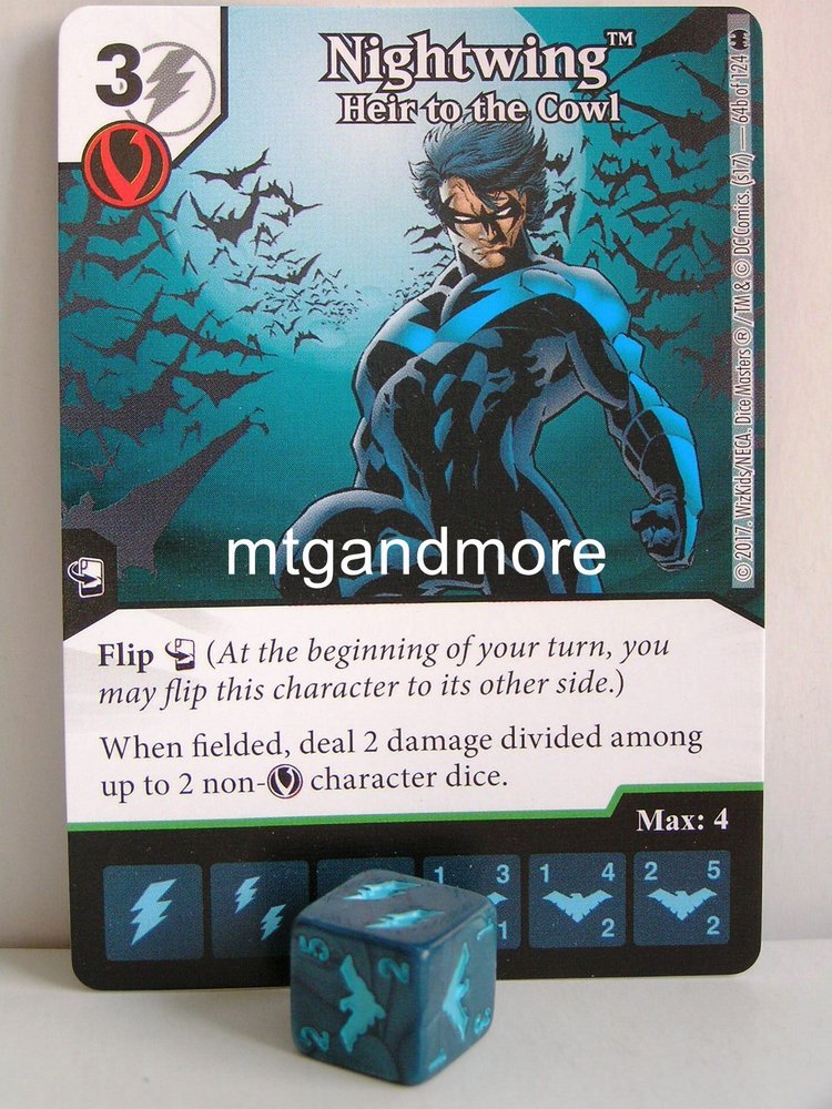 2x NIGHTWING HEIR TO THE COWL 64/124 Batman Dice Masters DC 