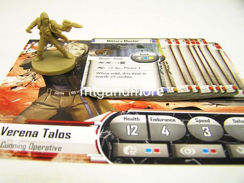 Star Wars Imperial Assault - Verena Talos Cunning Operative Hero + Stat-Cards