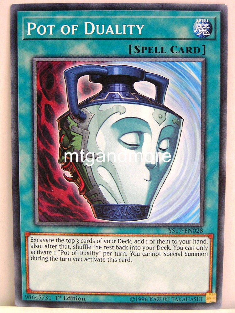 mixed common/rare sets 1 card 1 x copy Yugioh Pot Of Duality 