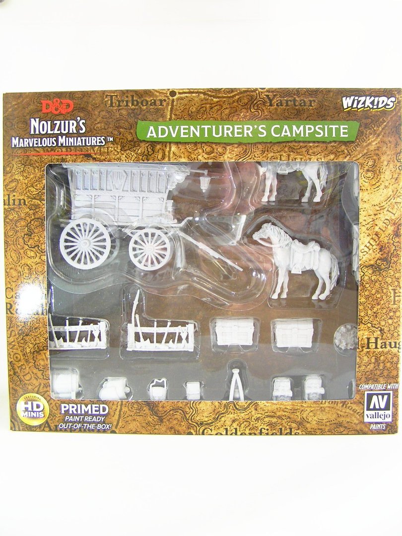Unpainted Adventurer's Campsite NEW D&D Nolzur's Marvelous Miniatures 