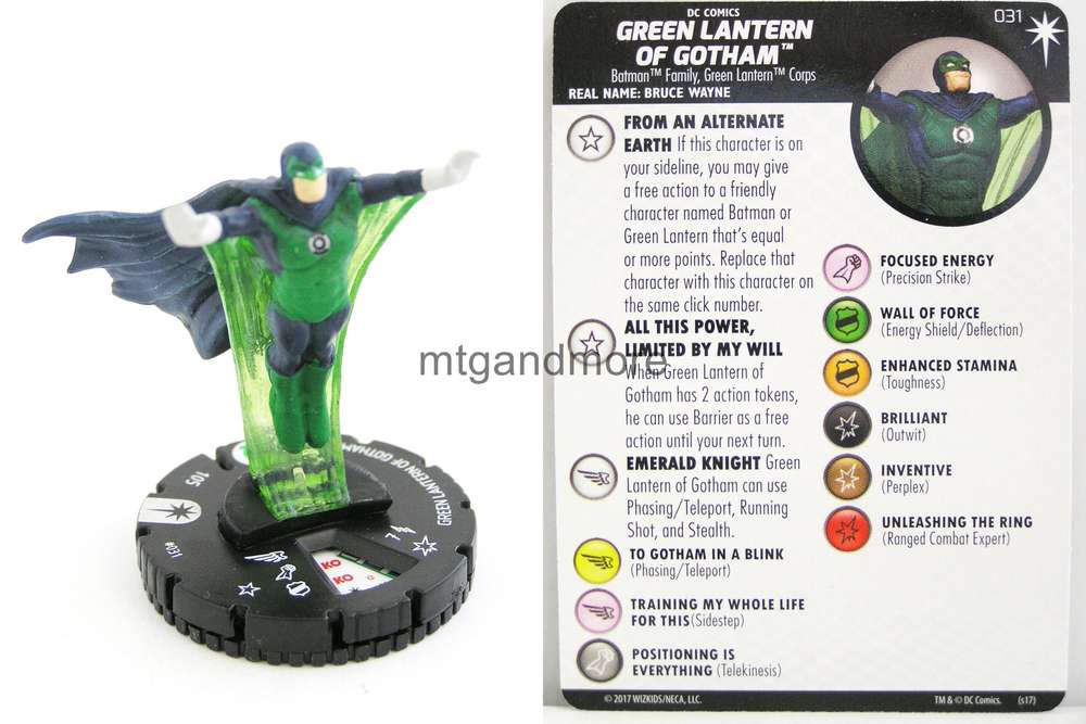 Rare Rare M/NM with Card DC Elseworlds HeroClix 032 Green Lantern Of Krypton 