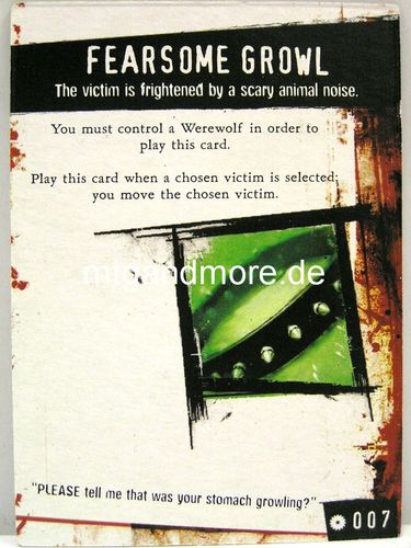 HorrorClix - #07 Fearsome Growl - Karte - Base Set