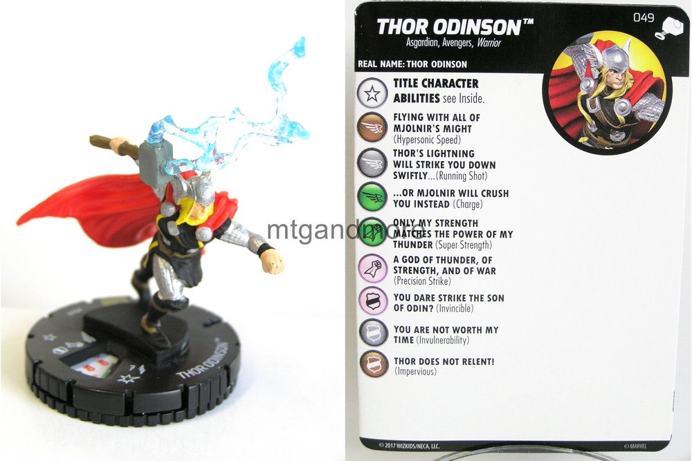 Heroclix Hammer of Thor set Sif #033 Rare figure w/card! 