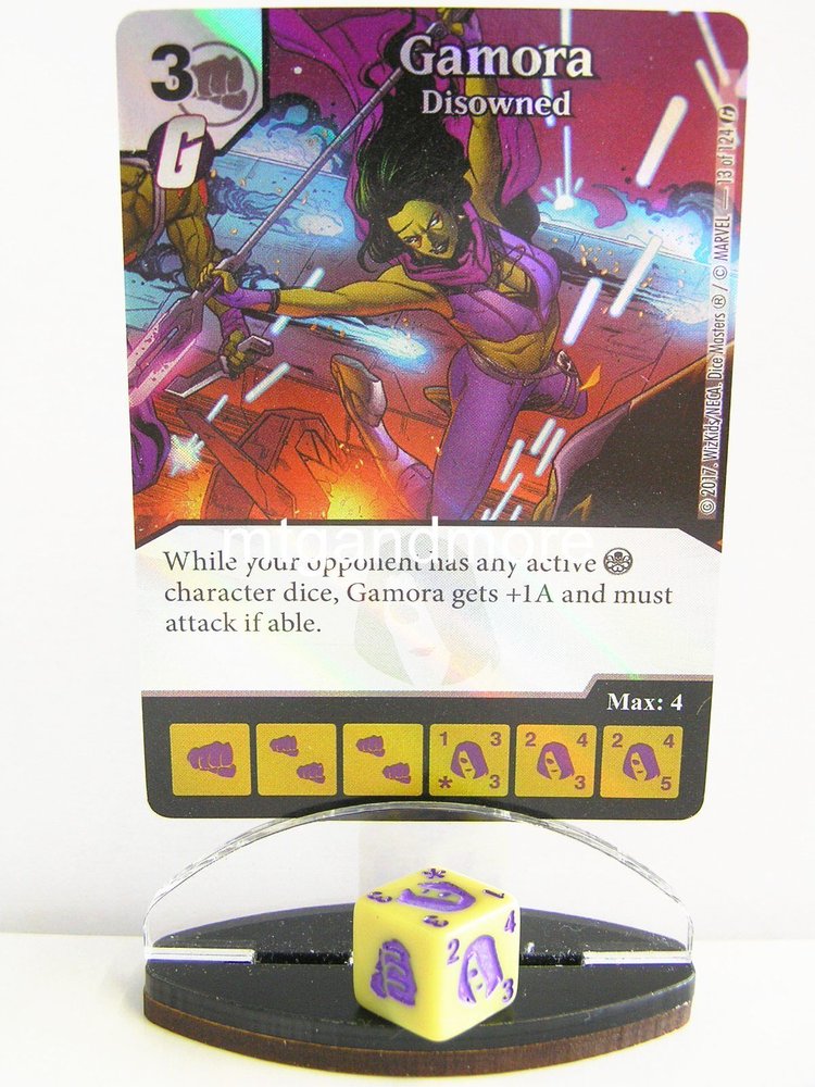 1x #013 Gamora Disowned Foil Guardians of the Galaxy Dice Masters 