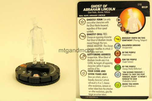 Heroclix - #018 Ghost of Abraham Lincoln - Undead