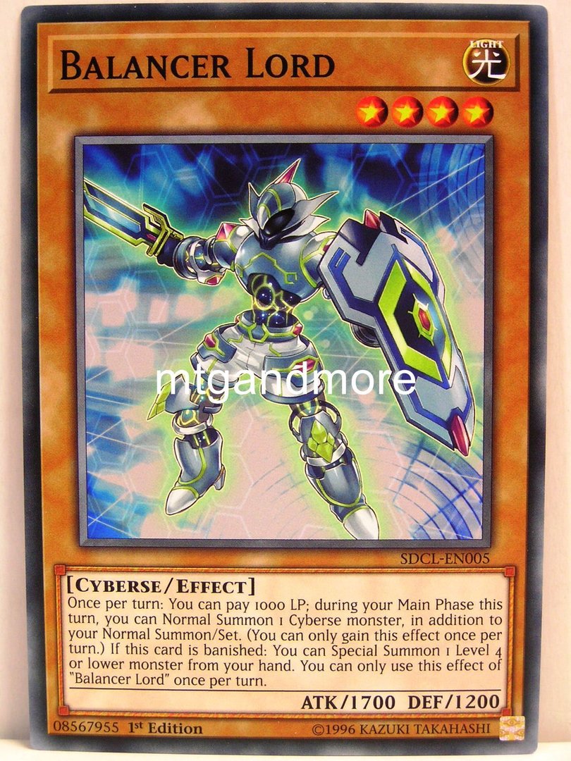 Balancer Lord SDCL-EN005 X 3 Common YUGIOH CARD 
