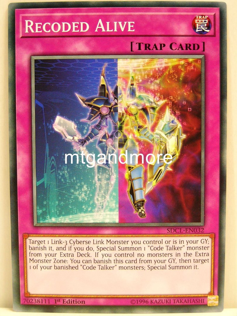 SDCL-EN032 Recoded Alive 1st Edition Mint YuGiOh Card 