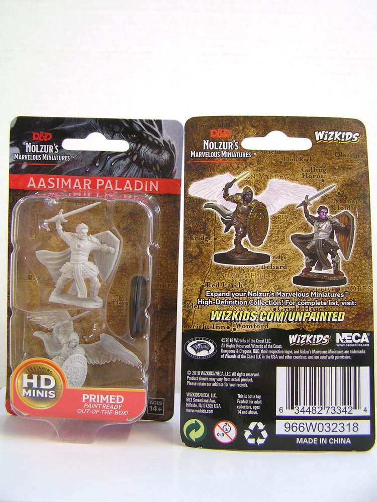 Wizkids Dungeons & Dragons Nolzur's Unpainted Miniatures Aasimar Male Paladin 