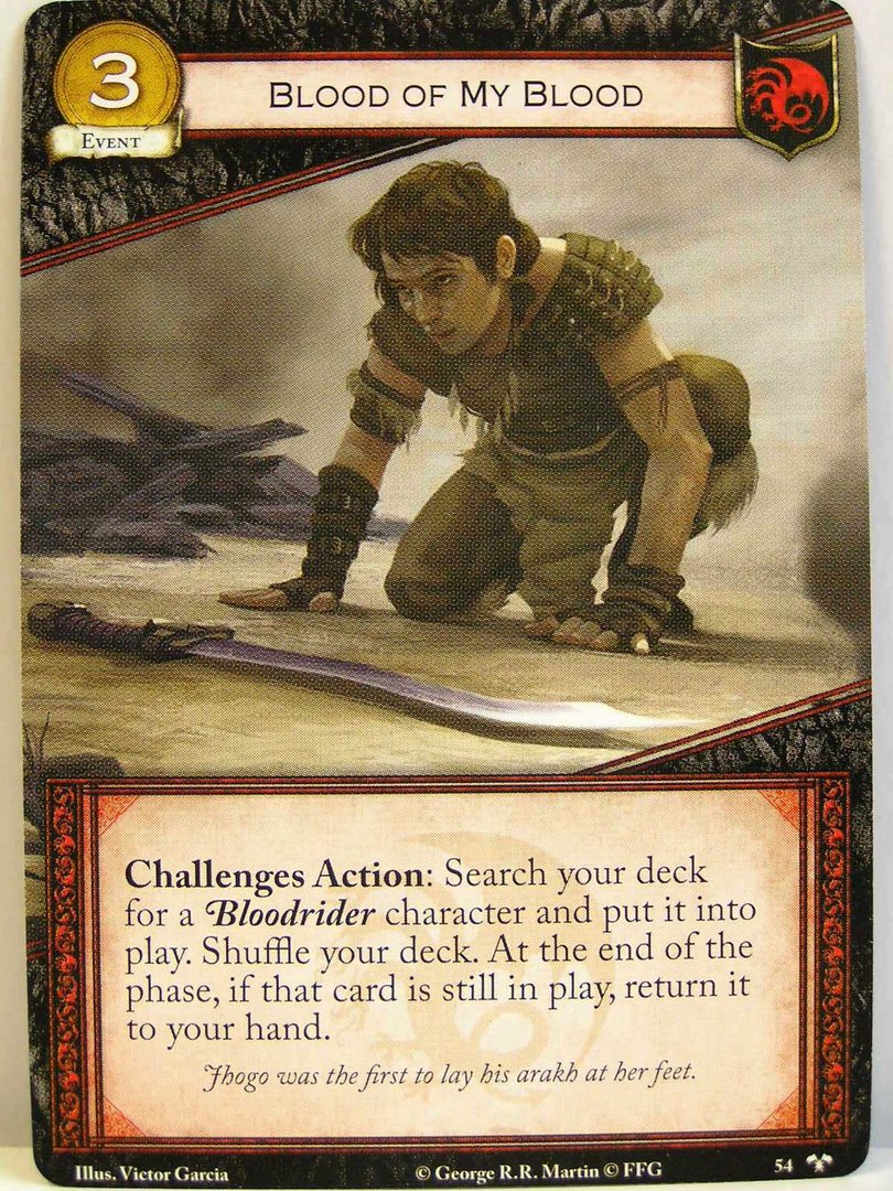 #054 Blood of My Blood For Family Honor A Game of Thrones 2.0 LCG