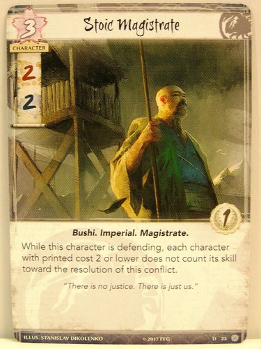 Legend of the Five Rings - #023 Stoic Magistrate - For Honor and Glory