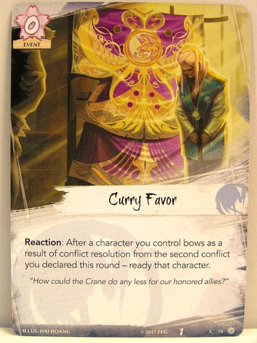 Legend of the Five Rings - #074 Curry Favor - The Chrysanthemum Throne