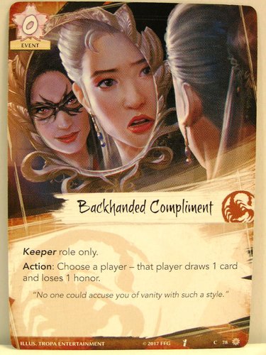 Legend of the Five Rings - #078 Backhanded Compliment - The Chrysanthemum Throne