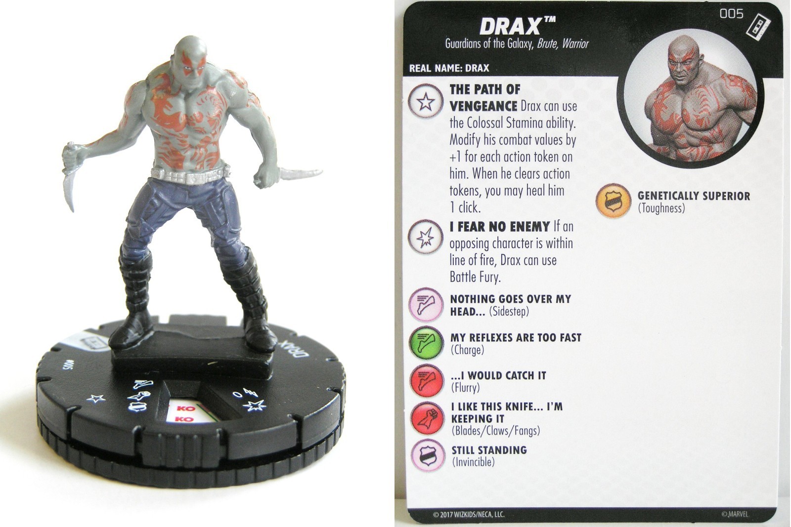 Heroclix Guardians of the Galaxy Movie set Drax the Destroyer #013 GF w/card! 