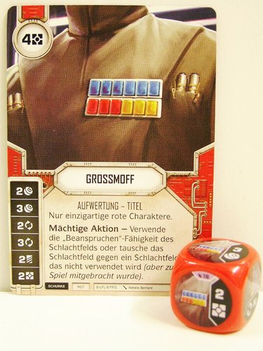 Star Wars Destiny - #016 Grossmoff + Würfel - rot - Vermächtnisse / Legacies