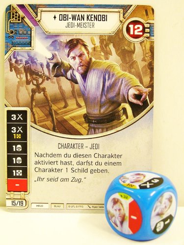 Star Wars Destiny - #032 Obi-Wan Kenobi + Würfel - blau - Vermächtnisse / Legacies