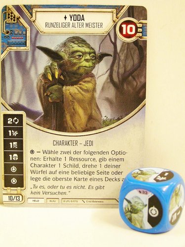 Star Wars Destiny - #033 Yoda + Würfel - blau - Vermächtnisse / Legacies