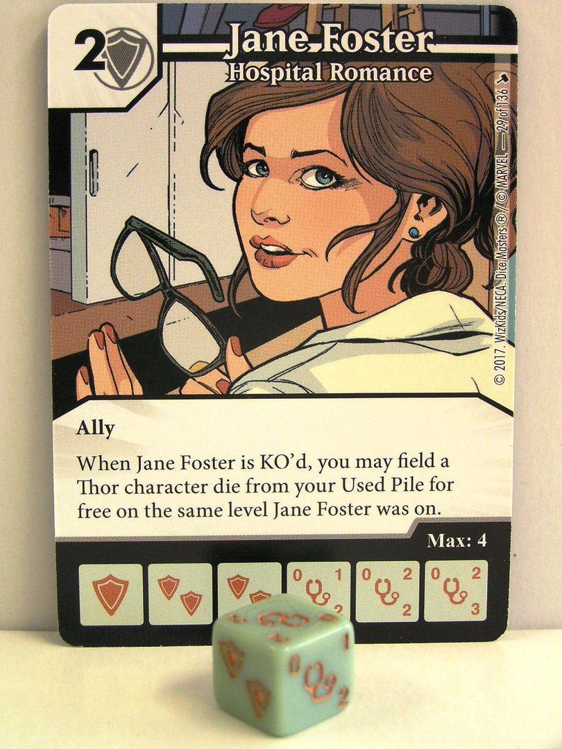 The Mighty Thor 1x #029 Jane Foster Hospital Romance Foil Dice Masters 