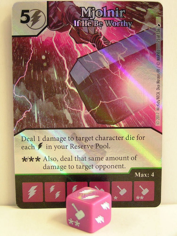Dice Masters 1x #075 Mjolnir If He Be Worthy Foil The Mighty Thor