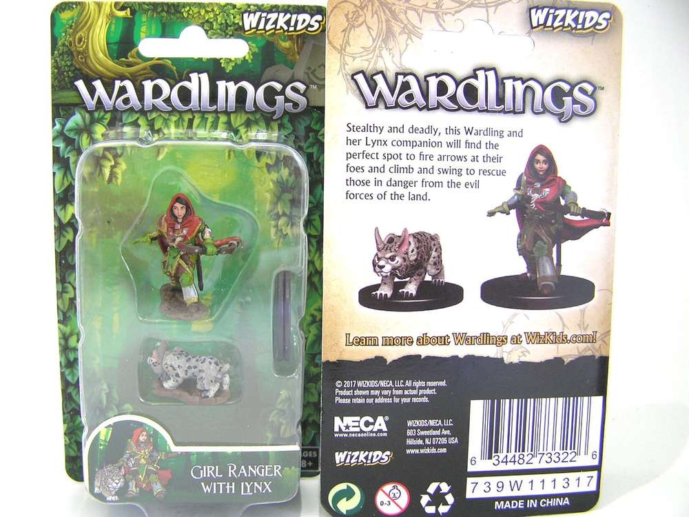 Wizkids wardlings painted miniatures-Girl Rogue & Badger 