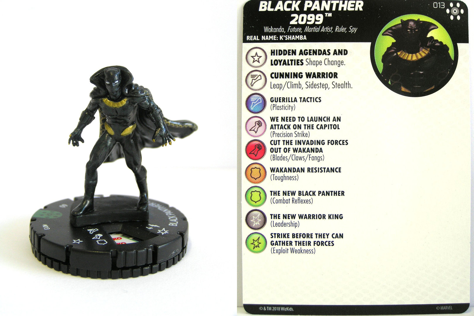 Heroclix Avengers Infinity Black Panther 2099 #013 Uncommon w/ Card 