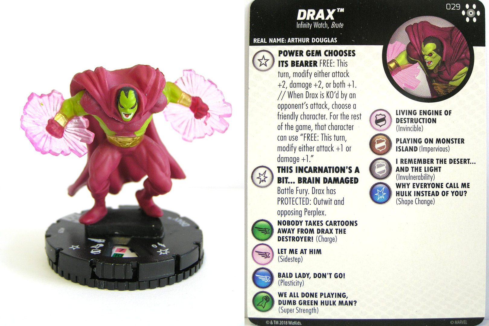 DRAX THE DESTROYER #202 Guardians of the Galaxy Marvel HeroClix Gravity Feed 
