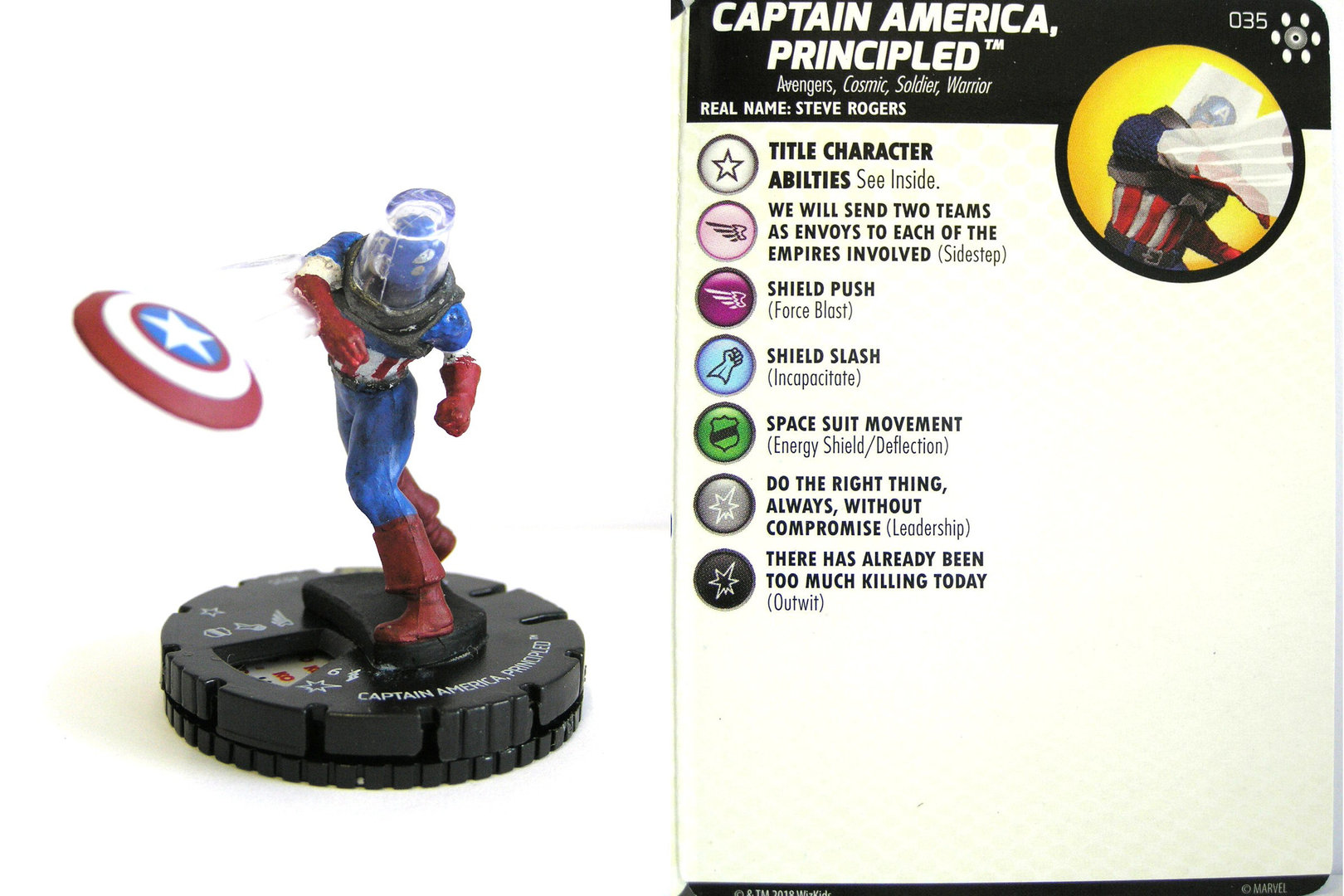 Heroclix Avengers Defenders War set Captain America #011 Common figure w/card! 