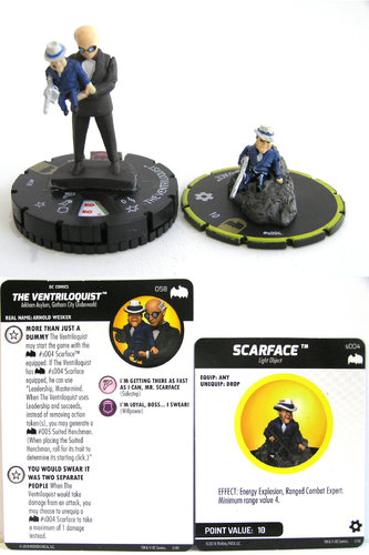 Heroclix - #058 The Ventriloquist with #S004 Scarface - DC Batman the Animated Series