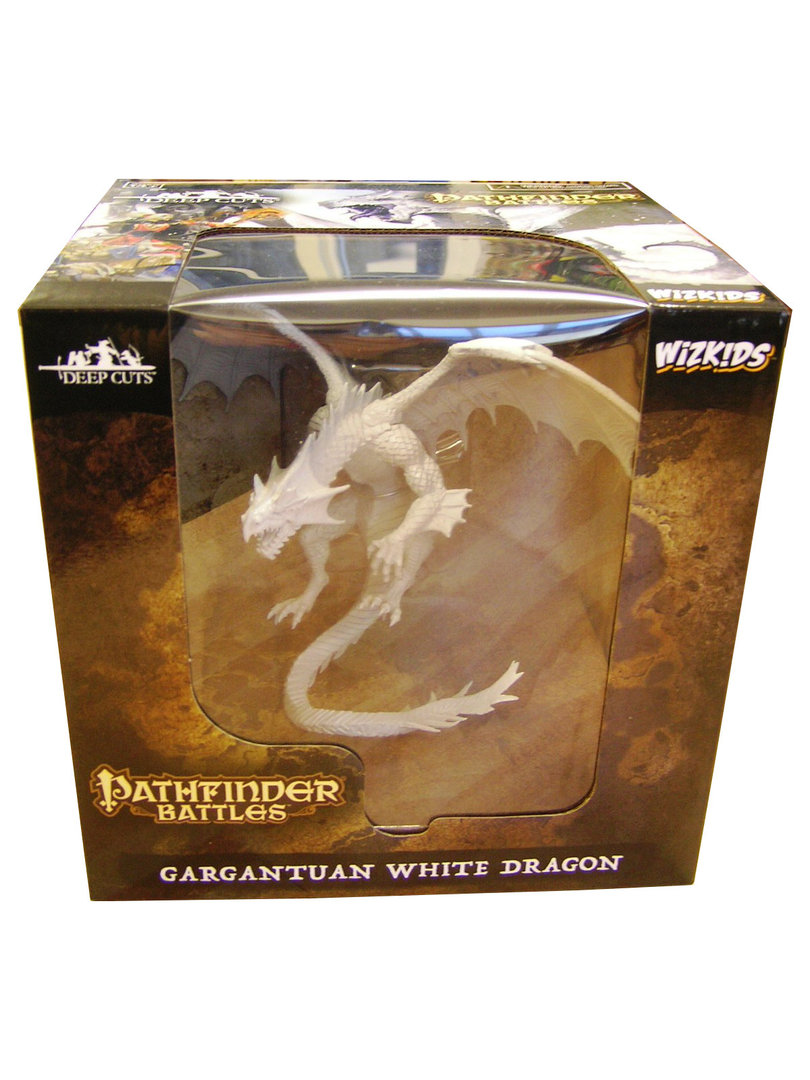 Gargantuan White Dragon WizKidz Pathfinder Deep Cuts Unpainted Miniatures