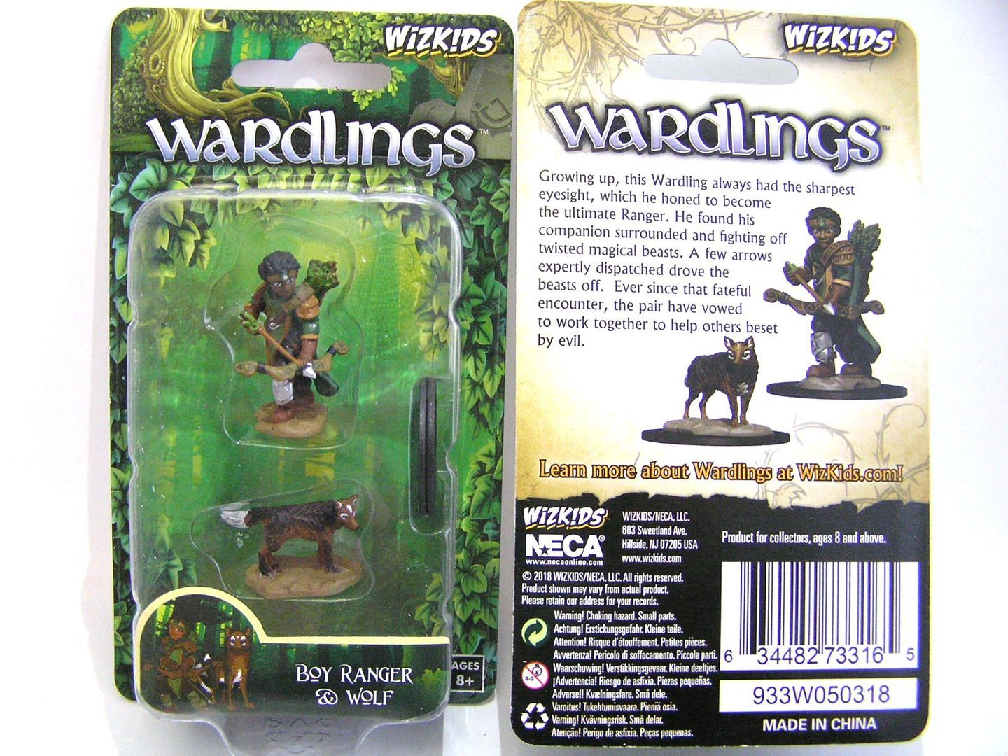 WizKids Wardlings Miniatures Boy Ranger and Wolf 