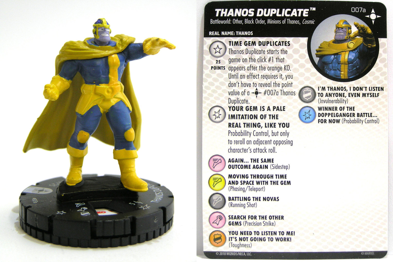 Battleworld Marvel Heroclix NM Details about   Thanos Duplicate #007a Secret Wars 