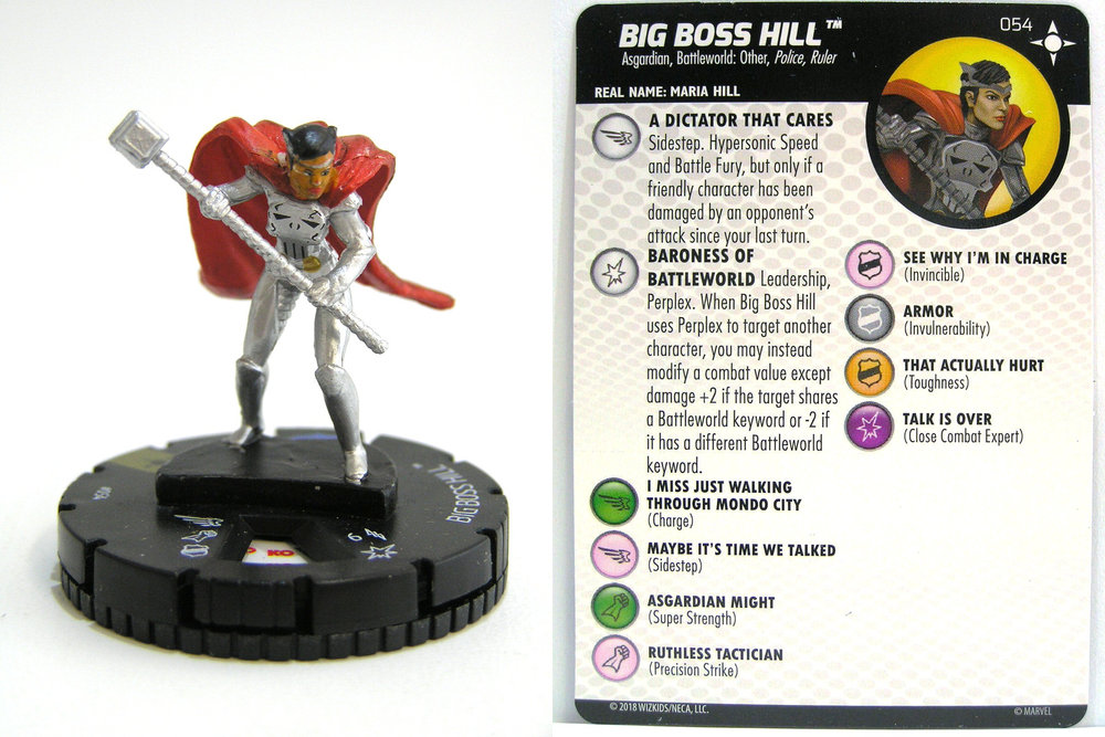 Heroclix Secret Wars Battleworld Big Boss Hill #054 Super Rare w/ Card 