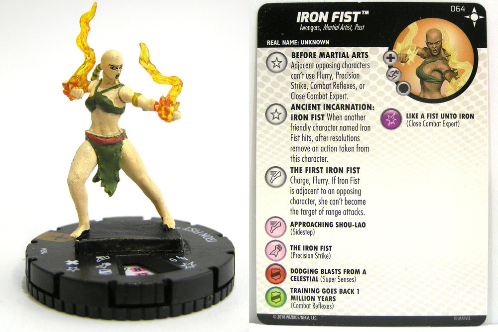 #018 Uncommon figure w/card! The Mighty Heroclix Fear Itself set Iron Fist 