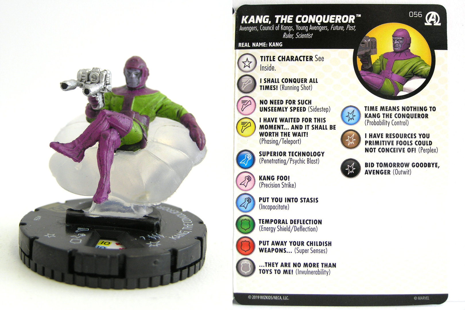Wizkids Heroclix Kang The Conqueror OP #104 With Thor & Captain America ID Cards 