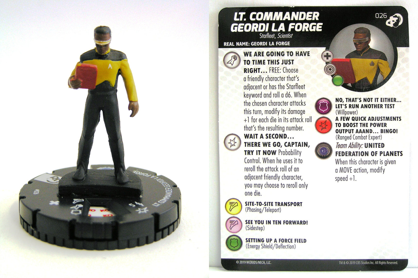 Commander Geordi La Forge Star Trek Resistance is Futile #026 Lt HeroClix