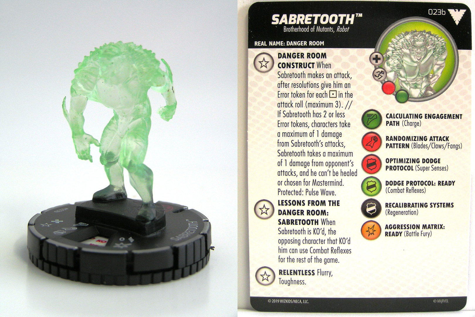 SABRETOOTH # 023a X-Men The Animated Series Marvel Heroclix UnCommon 