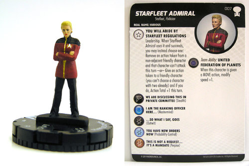 HeroClix - #007 Starfleet Admiral - Star Trek To Boldly Go