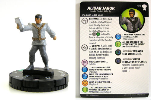 HeroClix - #013 Alidar Jarok - Star Trek To Boldly Go