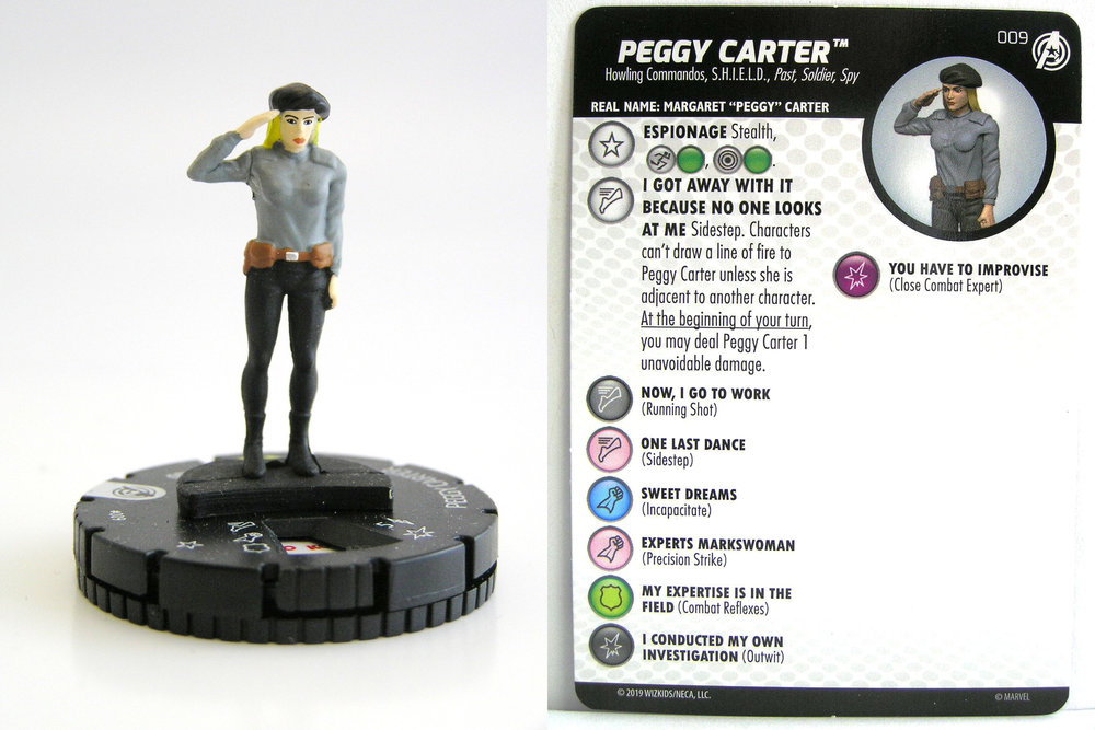 HeroClix #009 Peggy Carter Captain America and the Avengers 