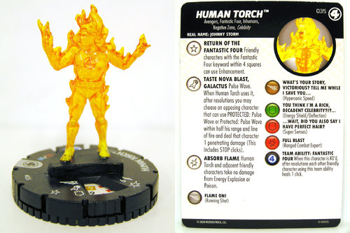 HeroClix - #035 Human Torch - Fantastic Four