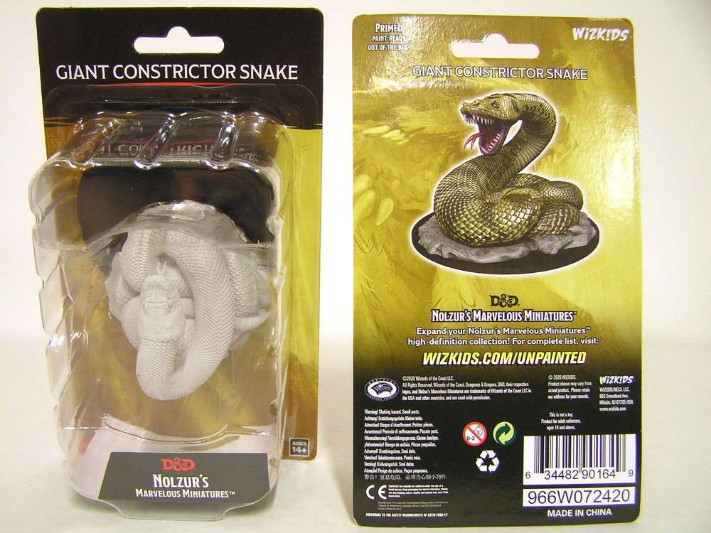 Dungeons & Dragons Nolzur`s Unpainted Minis W13 Giant Constrictor Snake 