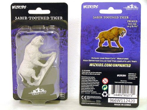 WZK90272 - Pathfinder Deep Cuts Wave 14 - Unpainted Miniatures - Saber-Toothed Tiger