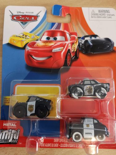 Disney Cars Mini Racers 3er Pack Sheriff Deputies Series