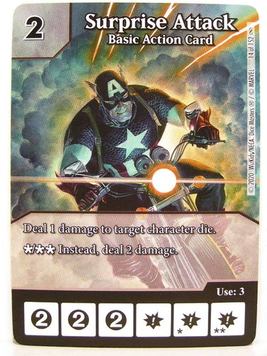 Dice Masters - #014 Surprise Attack Basic Action Card - Avengers Infinity Gauntlet