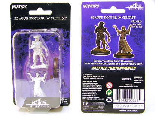 WZK90338 - Pathfinder Deep Cuts Wave 15 - Unpainted Miniatures - Plague Doctor & Cultist