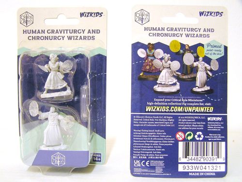 WZK90391 - D&D Critical Role Wave 1 - Unpainted Miniatures - Human Graviturgy and Chronurgy Wizards