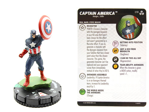 HeroClix - #018 Captain America - Avengers War of the Realms