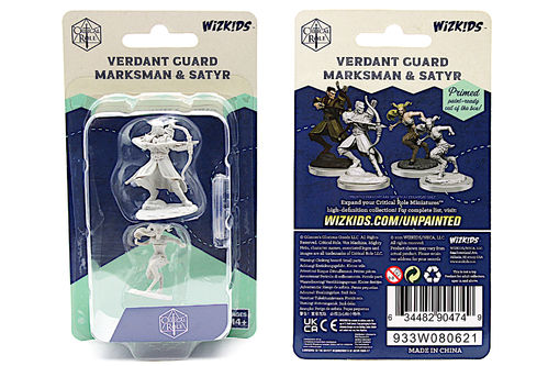WZK90474 - D&D Critical Role - Unpainted Miniatures - Verdant Guard Marksman & Satyr
