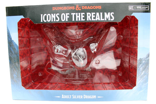 WZK96146 D&D Icons of the Realms: Adult Silver Dragon Premium Figure